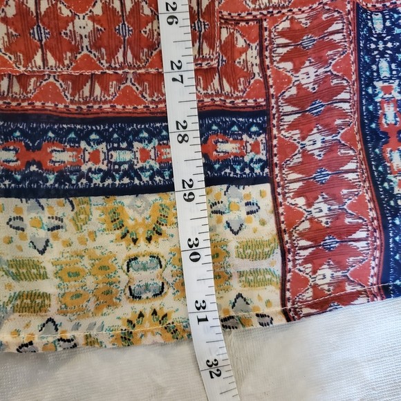𝅺Band of Gypsies Boho multi color Sheer tunic XS - Picture 5 of 8